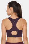 Zelocity Quick Dry Racerback Sports Bra - Plum Perfect — thumbnail 3